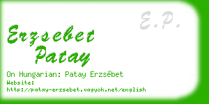 erzsebet patay business card