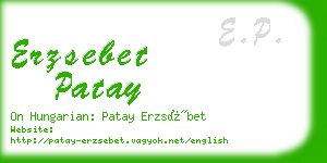 erzsebet patay business card